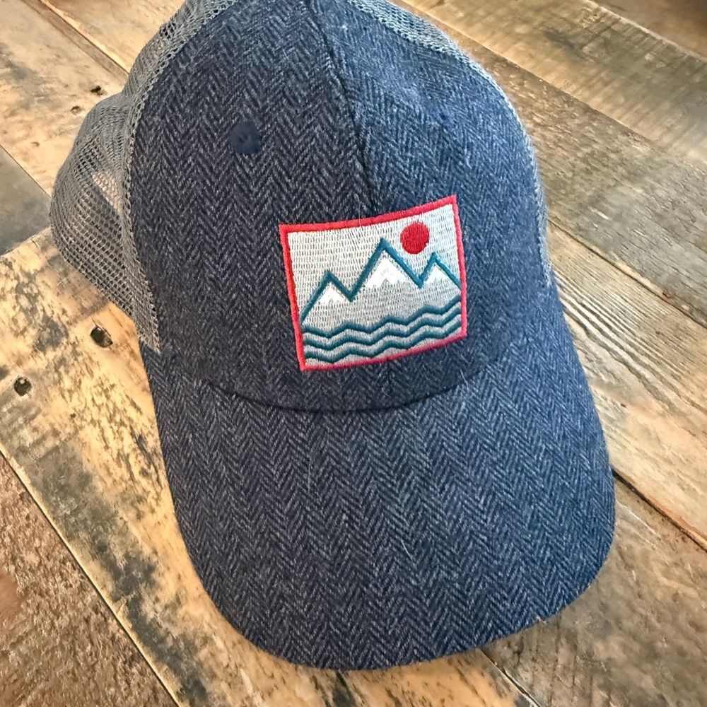 Coloradical Blue Herringbone Snapback Cap Mountain Patch Colorado Adjustable Hat